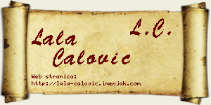 Lala Ćalović vizit kartica